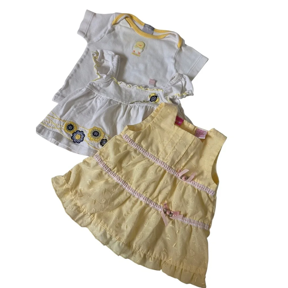 Baby Girl Clothes‎ Bundle 0-3M 0-6M Rompers Bodysuits Floral Giraffe Lot 7pc